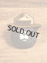 Smokey Bear Plastic Pins　スモーキーベア　ビンテージ　ピンバッジ　企業キャラ　90年代〜