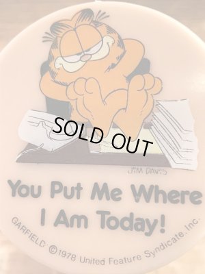 ガーフィールドのメッセージ書かれた80年代ビンテージオーナメント