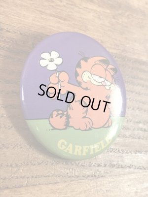 ガーフィールドの金属製の80年代ビンテージ缶バッジ