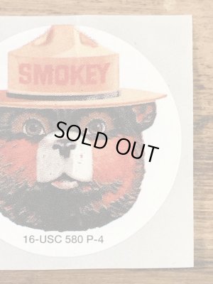 アドバタイジングキャラクターのスモーキーベアの90年代〜ビンテージステッカー