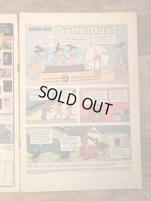 企業キャラクターのスモーキーベアの70’sヴィンテージの漫画