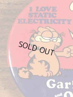 ガーフィールドとオーディーが描かれた80’sヴィンテージ缶バッチ