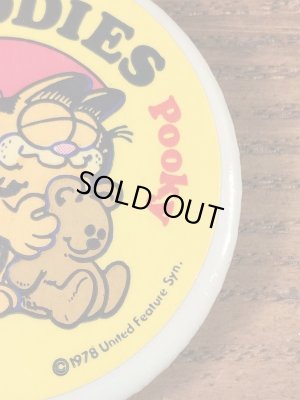 ガーフィールドとプーキーが描かれた80年代ビンテージ缶バッジ