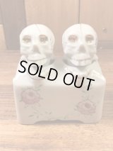 Skull Ceramic Nodder Salt & Pepper　スカル　ビンテージ　ソルト＆ペッパー　首振り　50年代