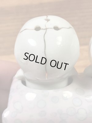 スカルの陶器製の50’sヴィンテージソルト＆ペッパー