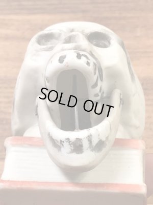 顎がゆらゆら揺れるスカルオンブックの50’sヴィンテージマッチホルダー