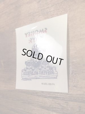 アドバタイジングキャラクターのスモーキーベアの90年代〜ビンテージデカール