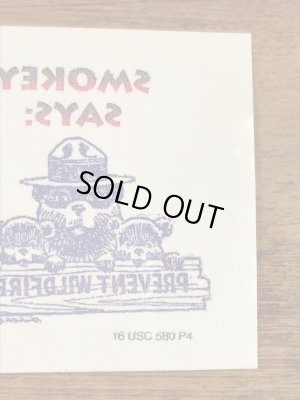 アドバタイジングキャラクターのスモーキーベアの90年代〜ビンテージデカール