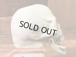 スカルオンブックの陶器製の50年代ビンテージマッチホルダー