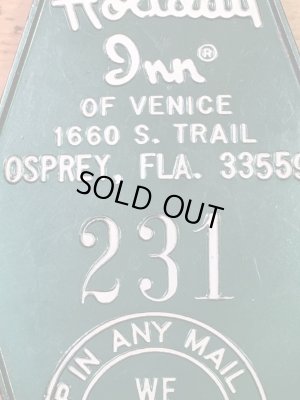 アメリカのモーテル「HOLIDAY INNホリデイイン」のルームキーで使用されていた70年代ビンテージモーテルキー