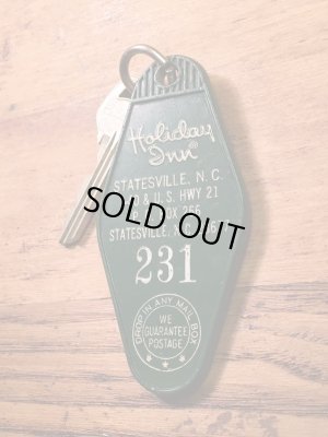 アメリカのモーテル「HOLIDAY INNホリデイイン」のルームキーで使用されていた60〜70年代ビンテージモーテルキー