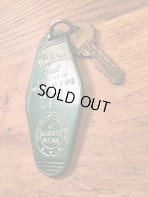 アメリカのモーテル「HOLIDAY INNホリデイイン」のルームキーで使用されていた70年代ビンテージモーテルキー