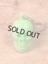 Skull Keychain”Olive green”　スカルキーチェーン　キーホルダー　ビンテージ　60〜70年代