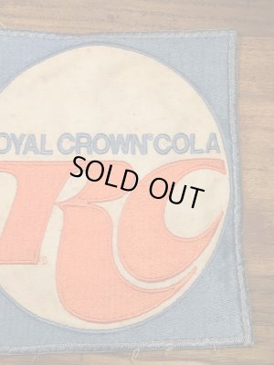 Royal Crown Colaの貼付けタイプのヴィンテージ刺繡パッチ