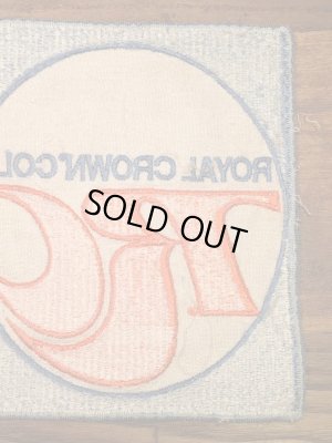 ローヤルクラウンコーラの貼付けタイプのビンテージ刺繡ワッペン