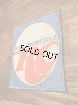 ローヤルクラウンコーラの貼付けタイプのビンテージ刺繡ワッペン