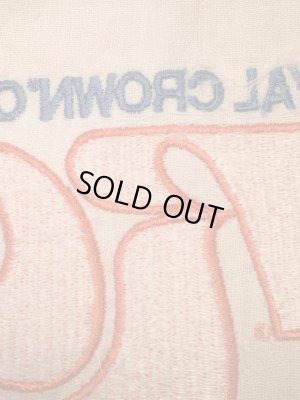 ローヤルクラウンコーラの貼付けタイプのビンテージ刺繡ワッペン