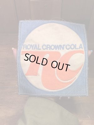 ローヤルクラウンコーラの貼付けタイプのビンテージ刺繡ワッペン