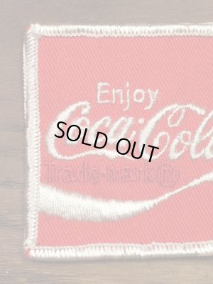 コカ・コーラの貼付けタイプのビンテージ刺繡ワッペン