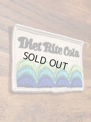 Diet Rite Colaの貼付けタイプのビンテージ刺繡ワッペン