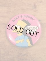 The Simpson's “Bart Simpson” Badge　シンプソンズ　ビンテージ　缶バッジ　90年代 