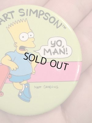 シンプソンズのキャラクター“バート”の90年代ビンテージ缶バッジ
