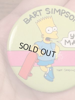 The Simpson'sのキャラクター“Bart”の90’sヴィンテージ缶バッチ