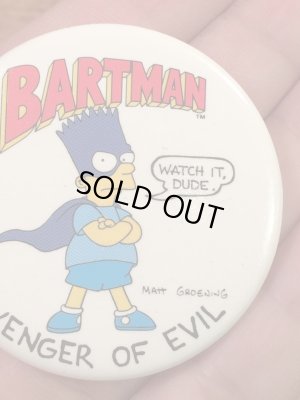 シンプソンズのバートマンの90年代ビンテージバッジ