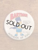 The Simpson's “BARTMAN” Badge　シンプソンズ　ビンテージ　缶バッジ　バートマン　90年代 