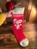 スヌーピーのクリスマスの70年代ビンテージニット靴下