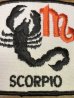 星座のScorpioが描かれた70’sヴィンテージ刺繡パッチ