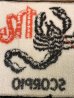 星座のさそり座が描かれた70年代ビンテージ刺繡ワッペン
