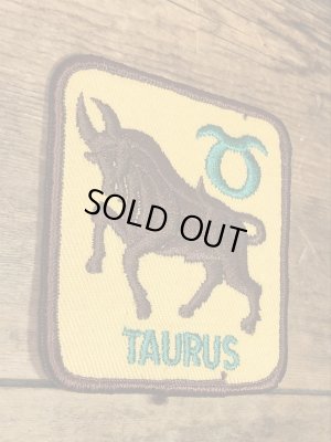 星座のTaurusの70’sヴィンテージ刺繡パッチ