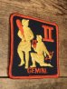 星座のGeminiの70’sヴィンテージ刺繡パッチ