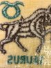 星座の牡牛座の70年代ビンテージ刺繡ワッペン