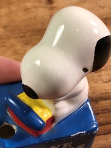 他の写真2: Peanuts Snoopy “Love Letters” Ceramic Pen Holder　スヌーピー　ビンテージ　ペンホルダー　陶器　70〜80年代