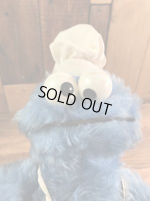 セサミストリートのクッキーモンスターの70年代ビンテージ縫いぐるみ