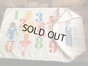 セサミストリートの数字が書かれた70年代ビンテージ枕カバー