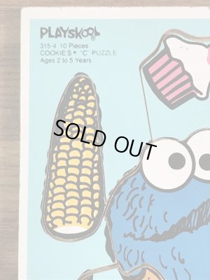 セサミストリートのクッキーモンスターの70年代ビンテージパズル