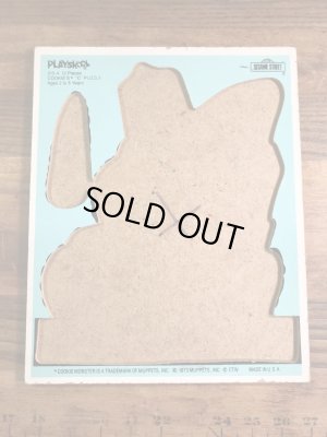 Playskool社製のクッキーモンスターの70’sヴィンテージウッドパズル