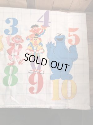 セサミストリートの数字が書かれた70年代ビンテージ枕カバー
