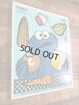 セサミストリートのクッキーモンスターの70年代ビンテージパズル