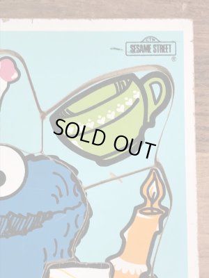 Playskool社製のクッキーモンスターの70’sヴィンテージウッドパズル