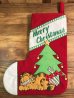 ガーフィールドのクリスマス用の80年代ビンテージ靴下