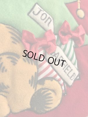 ガーフィールドのクリスマス用の80年代ビンテージ靴下