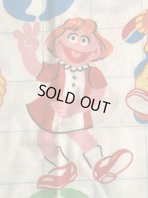 セサミストリートのキャラクターとナンバーが描かれた70’sヴィンテージピローケース