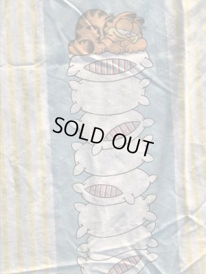 ガーフィールドのツインサイズの70〜80年代ビンテージフラットシーツ