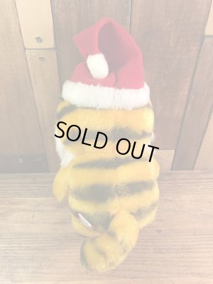 ガーフィールドのサンタクロースの80年代ビンテージ縫いぐるみ