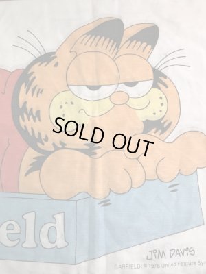 眠たそうなガーフィールドが描かれた70〜80’sヴィンテージピローケース