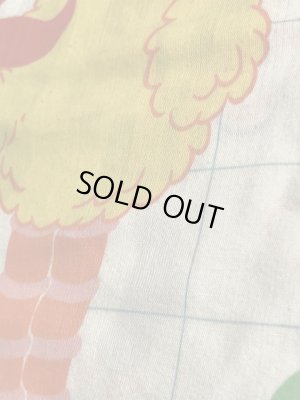 セサミストリートのキャラクターと数字が描かれた70年代ビンテージ枕カバー